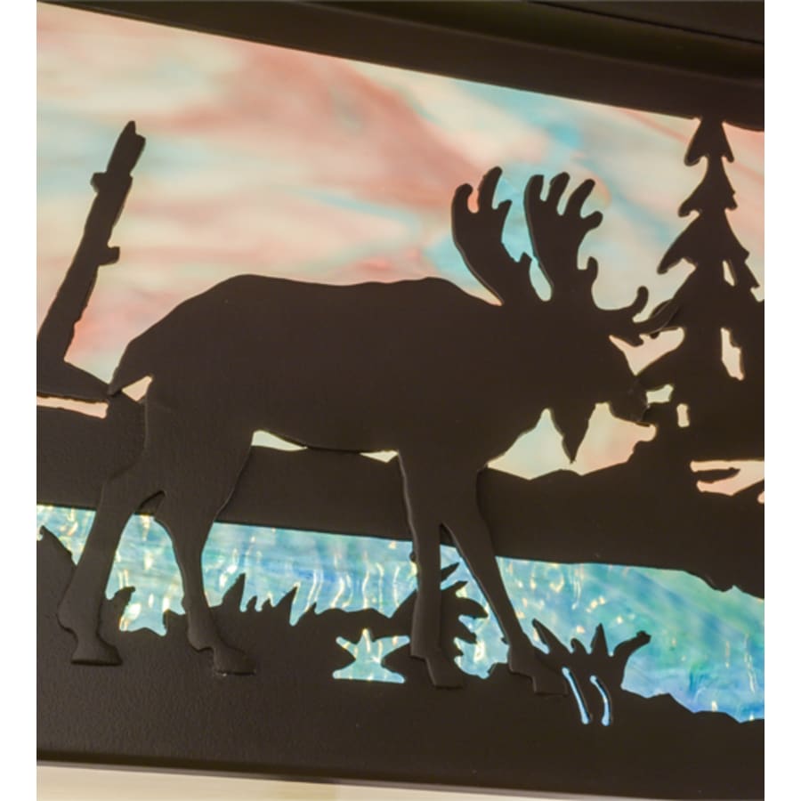 Meyda Tiffany Wildlife at Pine Lake 8 Light 36" Wide Flush Mount Ceiling Fixture