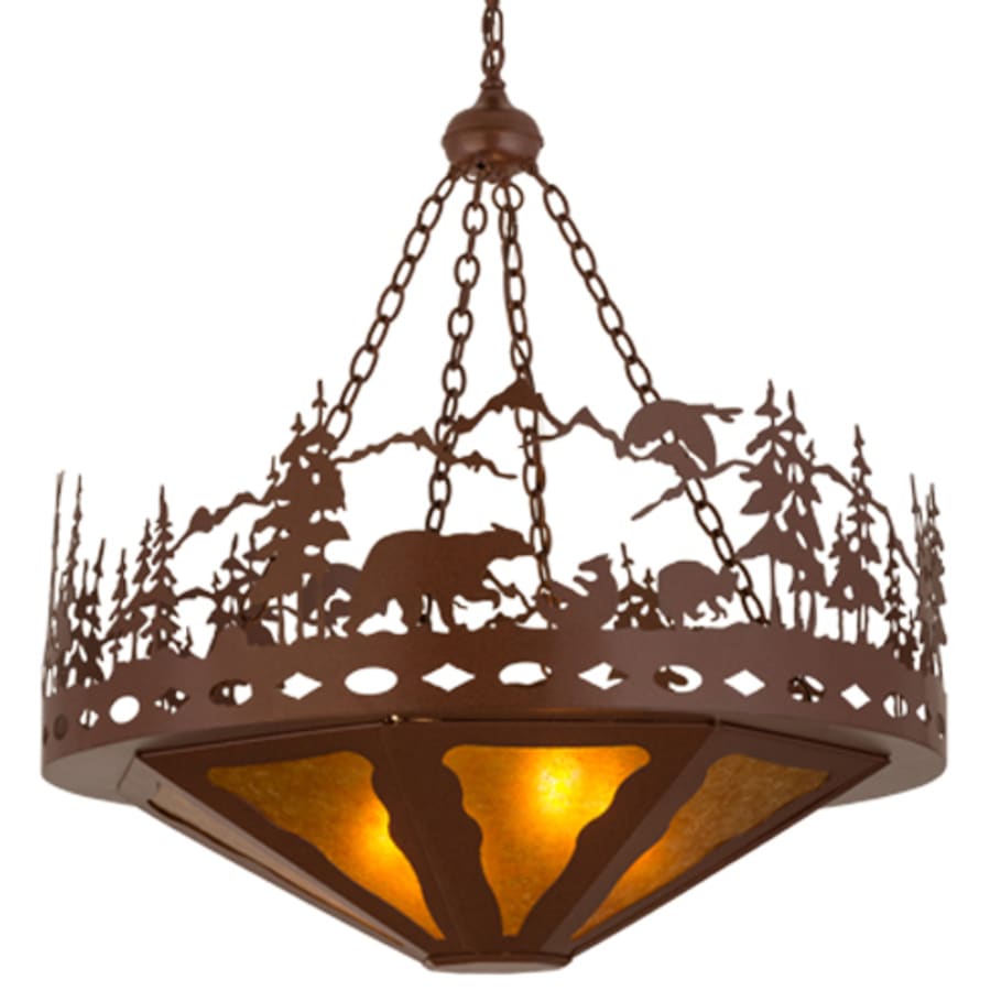 Meyda Tiffany Bear Family 4 Light 36" Wide Pendant