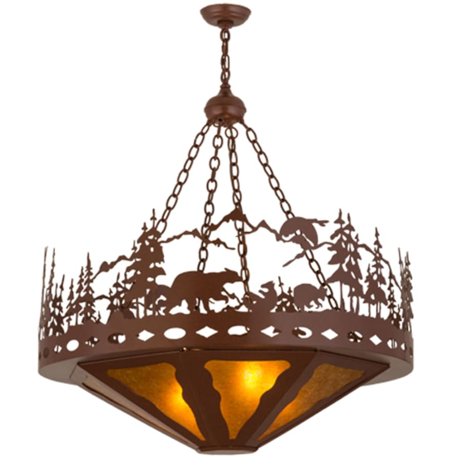 Meyda Tiffany Bear Family 4 Light 36" Wide Pendant