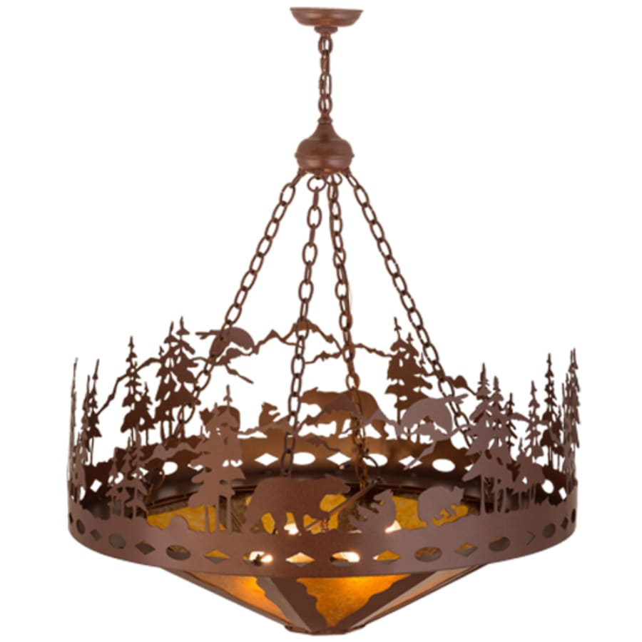 Meyda Tiffany Bear Family 4 Light 36" Wide Pendant