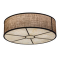 Meyda Tiffany Cilindro 6 Light 36" Wide Flush Mount Drum Ceiling Fixture