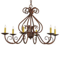 Meyda Tiffany Jenna 6 Light 36" Wide Taper Candle Style Chandelier
