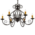 Meyda Tiffany Jenna 6 Light 36" Wide Taper Candle Style Chandelier