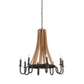 Meyda Tiffany Barrel Stave Madera 8 Light 42" Wide Taper Candle Style Chandelier