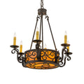 Meyda Tiffany Delano 6 Light 26" Wide Taper Candle Style Chandelier