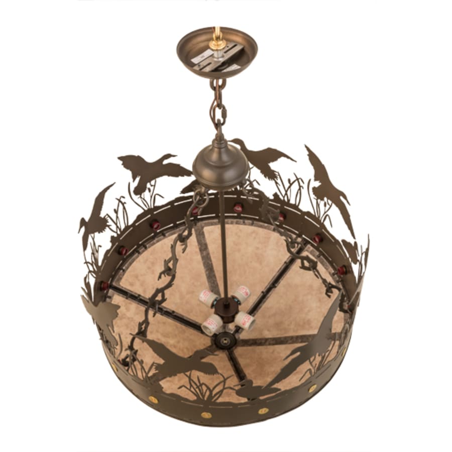 Meyda Tiffany Ducks in Flight 4 Light 24" Wide Pendant