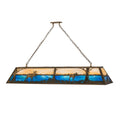 Meyda Tiffany Moose at Lake 8 Light 72" Wide Linear Pendant