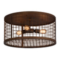 Meyda Tiffany Paloma Golpe 3 Light 24" Wide Flush Mount Drum Ceiling Fixture