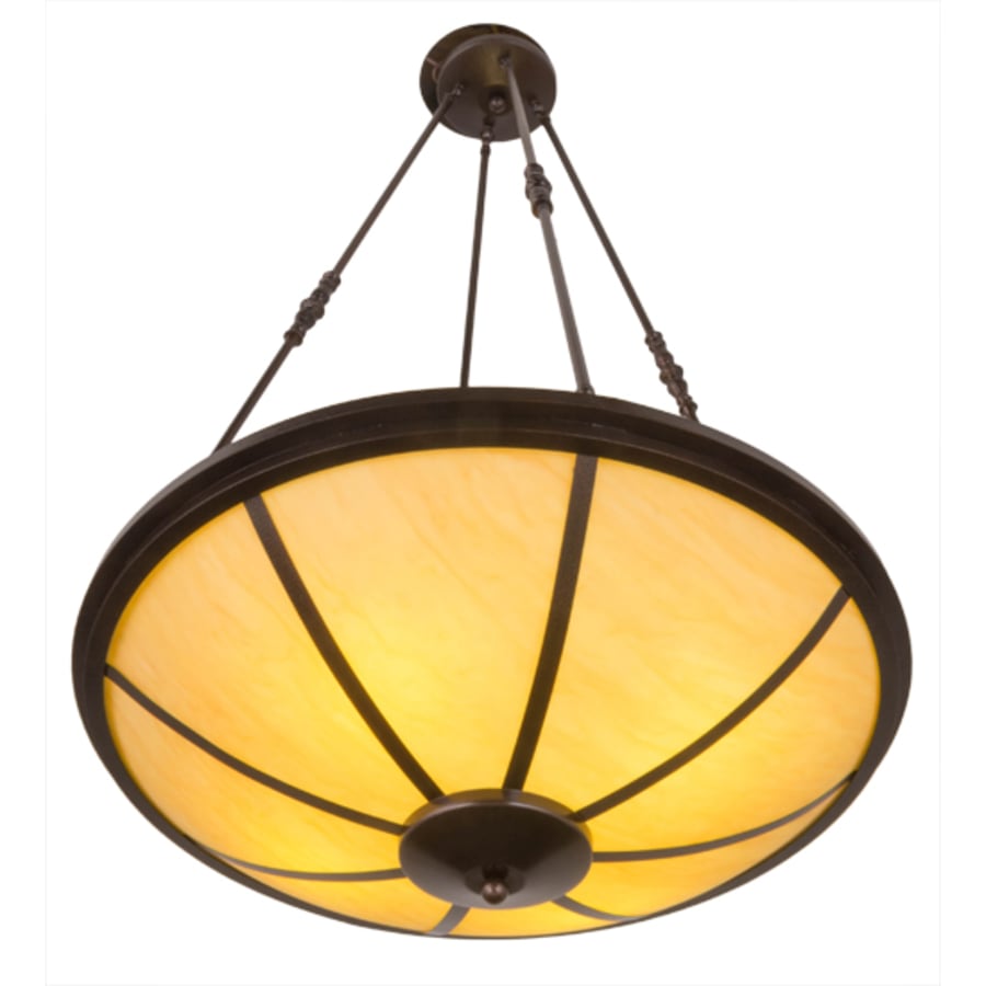 Meyda Tiffany Commerce 4 Light 32" Wide Pendant - Copper Vein Finish - GU24 Bulb Base
