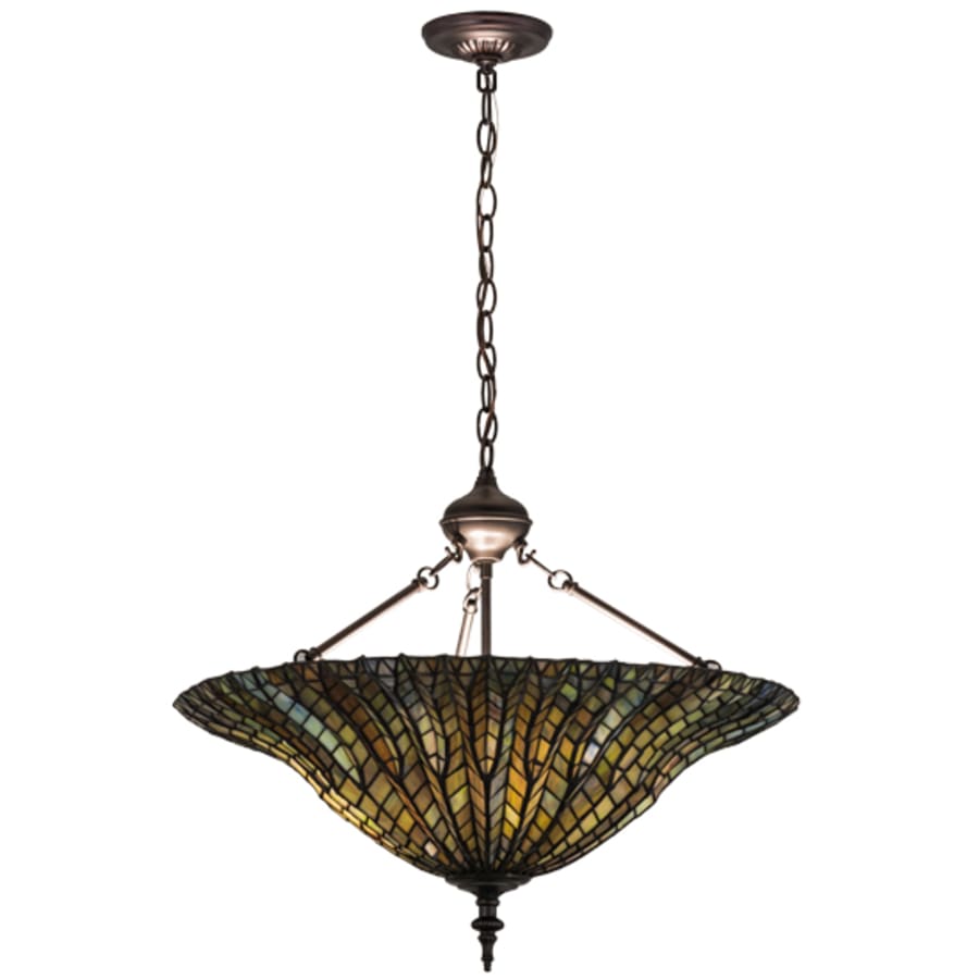 Meyda Tiffany Tiffany Lotus Leaf 3 Light 24" Wide Pendant