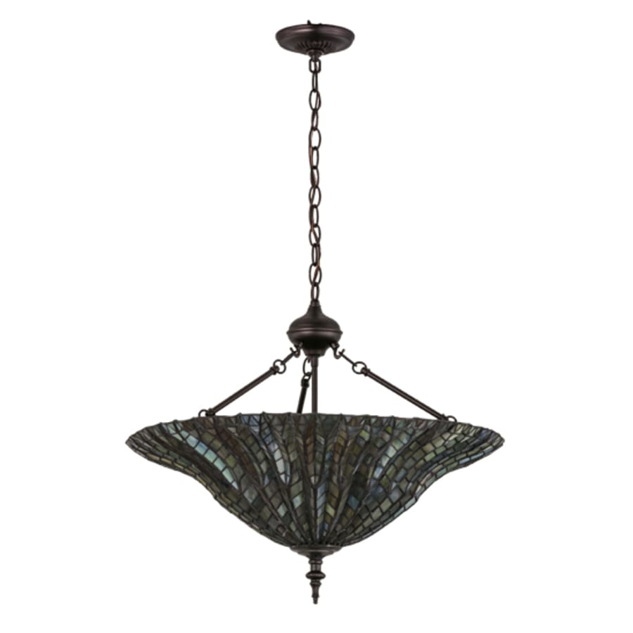 Meyda Tiffany Tiffany Lotus Leaf 3 Light 24" Wide Pendant