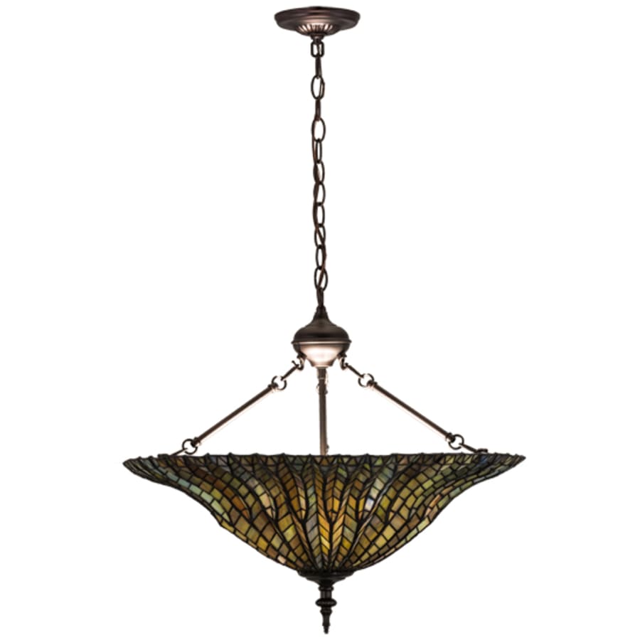 Meyda Tiffany Tiffany Lotus Leaf 3 Light 24" Wide Pendant