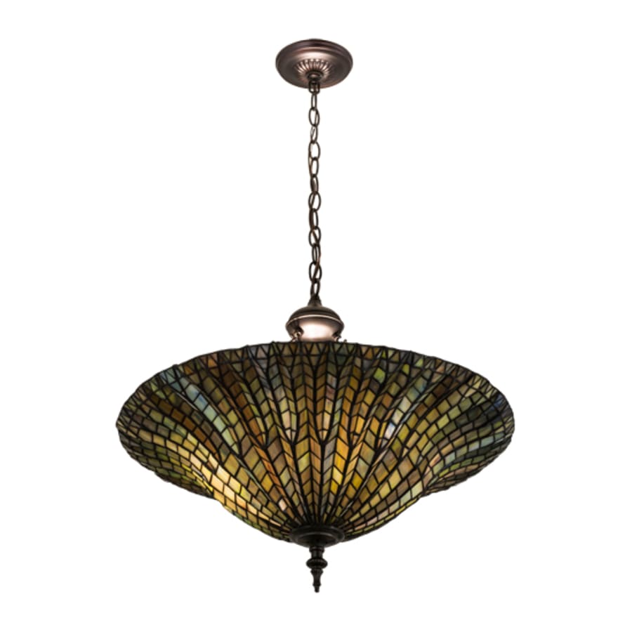 Meyda Tiffany Tiffany Lotus Leaf 3 Light 24" Wide Pendant