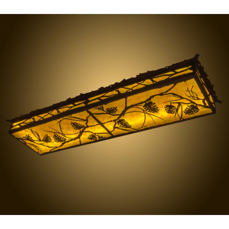 Meyda Tiffany Whispering Pines 50" Wide LED Flush Mount Ceiling Fixture