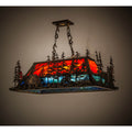 Meyda Tiffany Bear Through the Trees 6 Light 36" Wide Linear Pendant