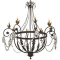 Meyda Tiffany Antonia 8 Light 45" Wide Crystal Candle Style Chandelier