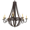 Meyda Tiffany Barrel Stave Metallo 8 Light 48" Wide Taper Candle Style Chandelier