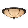 Meyda Tiffany Dominga 6 Light 30" Wide Flush Mount Bowl Ceiling Fixture - Oil Rubbed Bronze Finish
