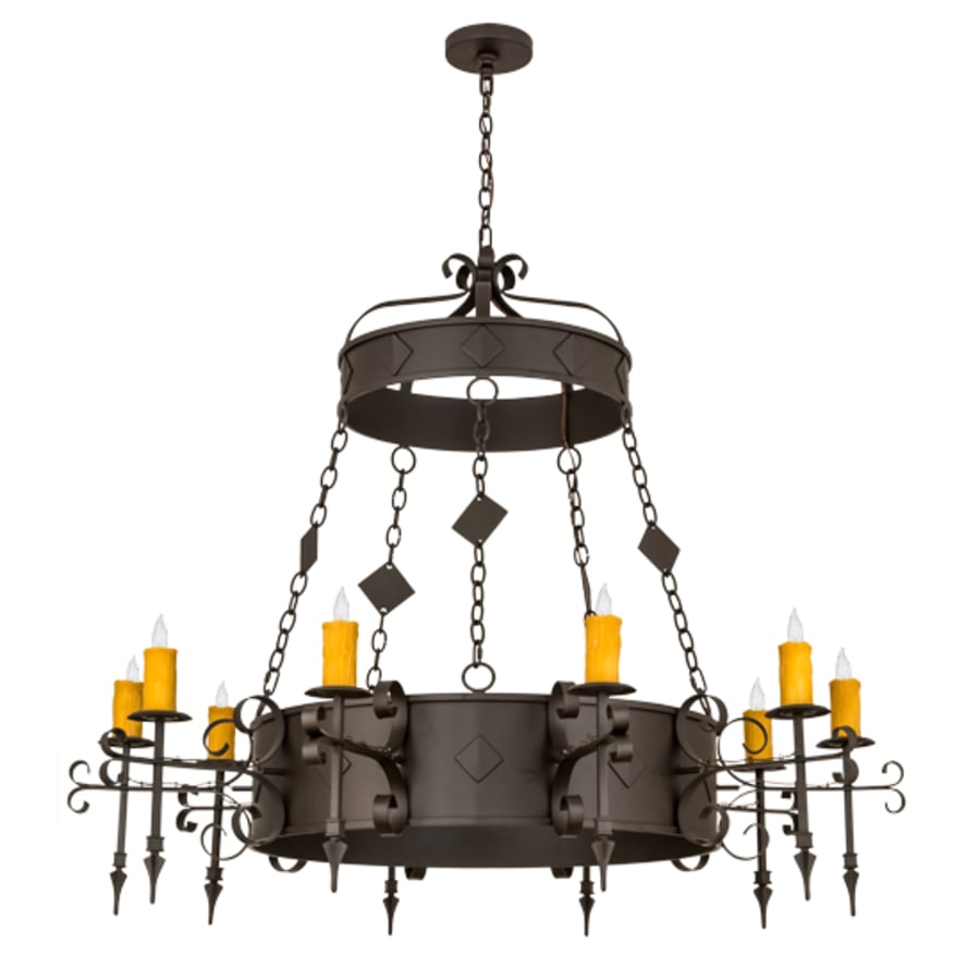 Meyda Tiffany Diamante 10 Light 54" Wide Taper Candle Style Chandelier