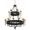 Meyda Tiffany Marta 18 Light 60" Wide Pillar Candle Ring Chandelier