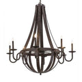 Meyda Tiffany Barrel Stave Metallo 8 Light 48" Wide Taper Candle Empire Chandelier