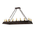 Meyda Tiffany Long Mezek 18 Light 48" Wide Taper Candle Linear Chandelier