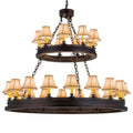 Meyda Tiffany Sullivan Ranch 27 Light 51" Wide Ring Chandelier