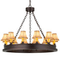 Meyda Tiffany Sullivan Ranch 12 Light 39" Wide Ring Chandelier