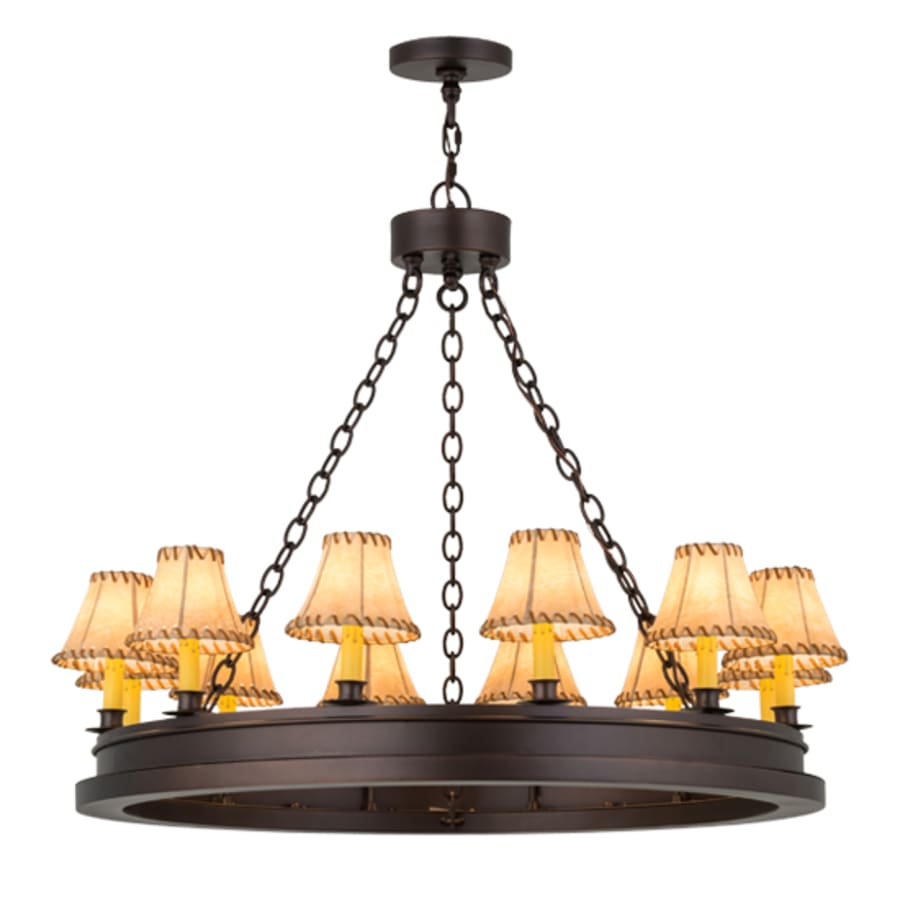 Meyda Tiffany Sullivan Ranch 12 Light 39" Wide Ring Chandelier