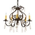 Meyda Tiffany Chantilly 5 Light 24" Wide Crystal Candle Style Chandelier