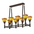 Meyda Tiffany Long Prairie Corn 8 Light 38" Wide Linear Chandelier