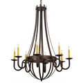 Meyda Tiffany Barrel Stave Metallo 8 Light 38" Wide Taper Candle Style Chandelier