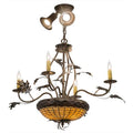 Meyda Tiffany Greenbriar Oak 5 Light 30" Wide Taper Candle Style Chandelier