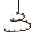 Meyda Tiffany French Horn 17 Light 60" Wide Chandelier