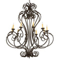 Meyda Tiffany Josephine 10 Light 48" Wide Taper Candle Style Chandelier