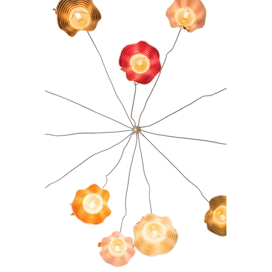 Meyda Tiffany Castiliolite Cappelli 12 Light Adjustable Width Abstract Multi Light Pendant