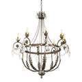 Meyda Tiffany Antonia 8 Light 40" Wide Crystal Candle Style Chandelier