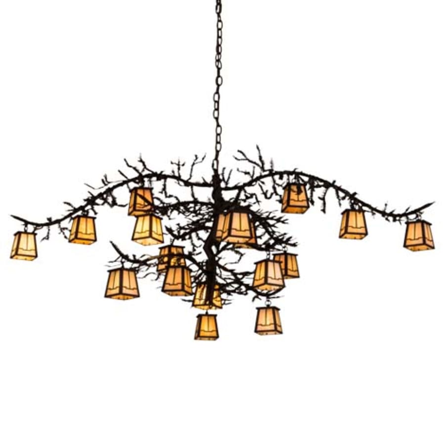 Meyda Tiffany Pine Branch Valley View 18 Light 66" Wide Chandelier