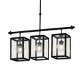 Meyda Tiffany Quadrato Bloc 3 Light 39" Wide Linear Pendant