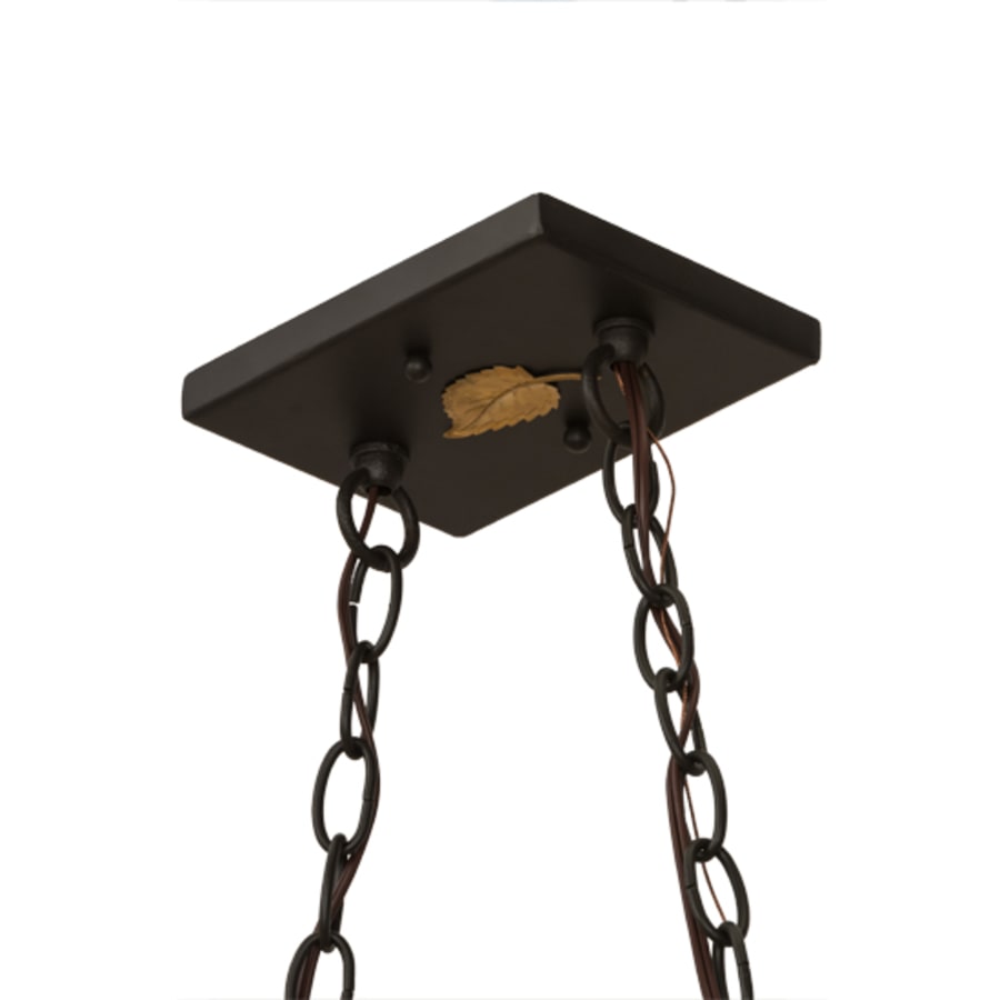 Meyda Tiffany Moose and Black Bear 9 Light 48" Wide Linear Pendant