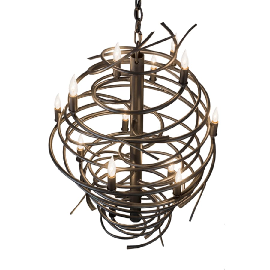 Meyda Tiffany Cyclone 13 Light 24" Wide Taper Candle Style Chandelier