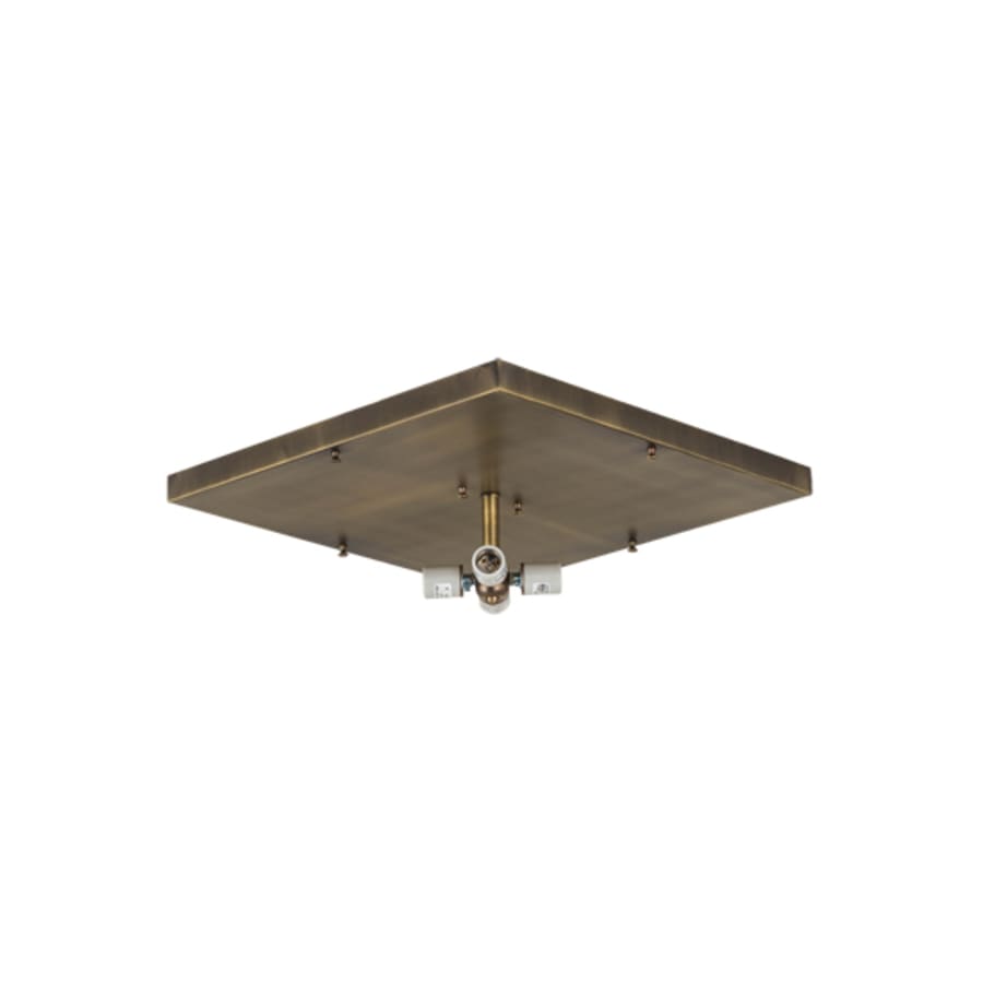Meyda Tiffany Hyde Park Double Bar Mission 4 Light 29" Wide Flush Mount Square Ceiling Fixture