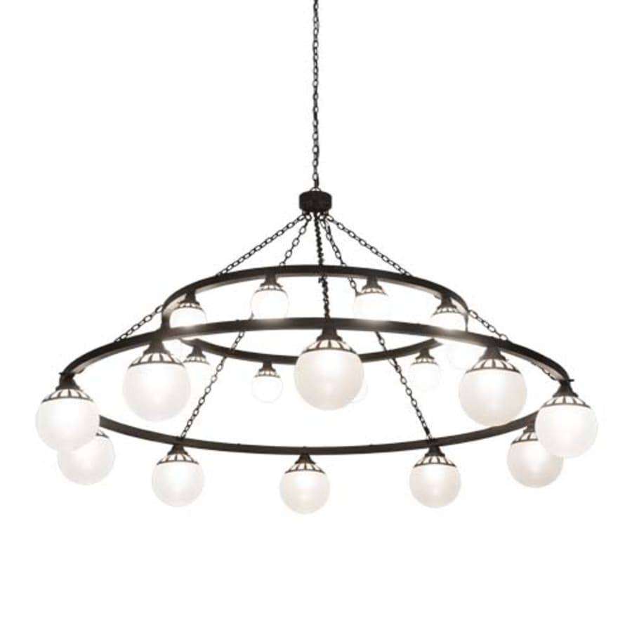 Meyda Tiffany Bola Tavern 20 Light 96" Wide Ring Chandelier