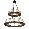 Meyda Tiffany Loxley 18 Light 36" Wide Ring Chandelier