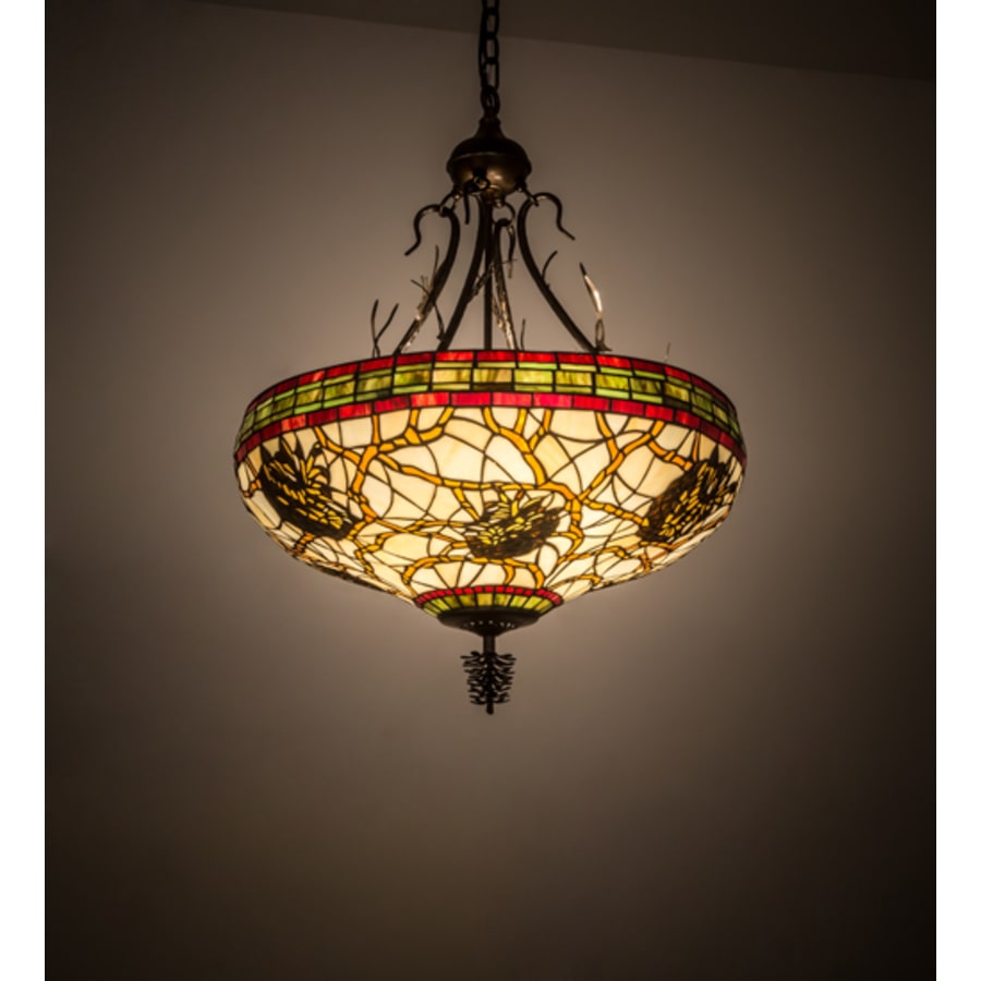 Meyda Tiffany Pinecone 4 Light 24" Wide Pendant