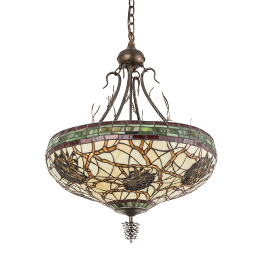 Meyda Tiffany Pinecone 4 Light 24" Wide Pendant