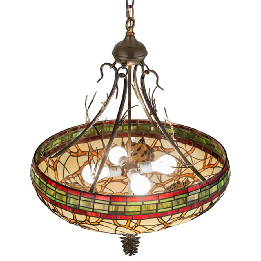 Meyda Tiffany Pinecone 4 Light 24" Wide Pendant