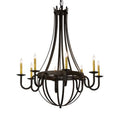 Meyda Tiffany Barrel Stave Metallo 8 Light 42" Wide Taper Candle Style Chandelier