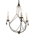Meyda Tiffany Kaitlynn 3 Light 22" Wide Beaded Candle Style Chandelier