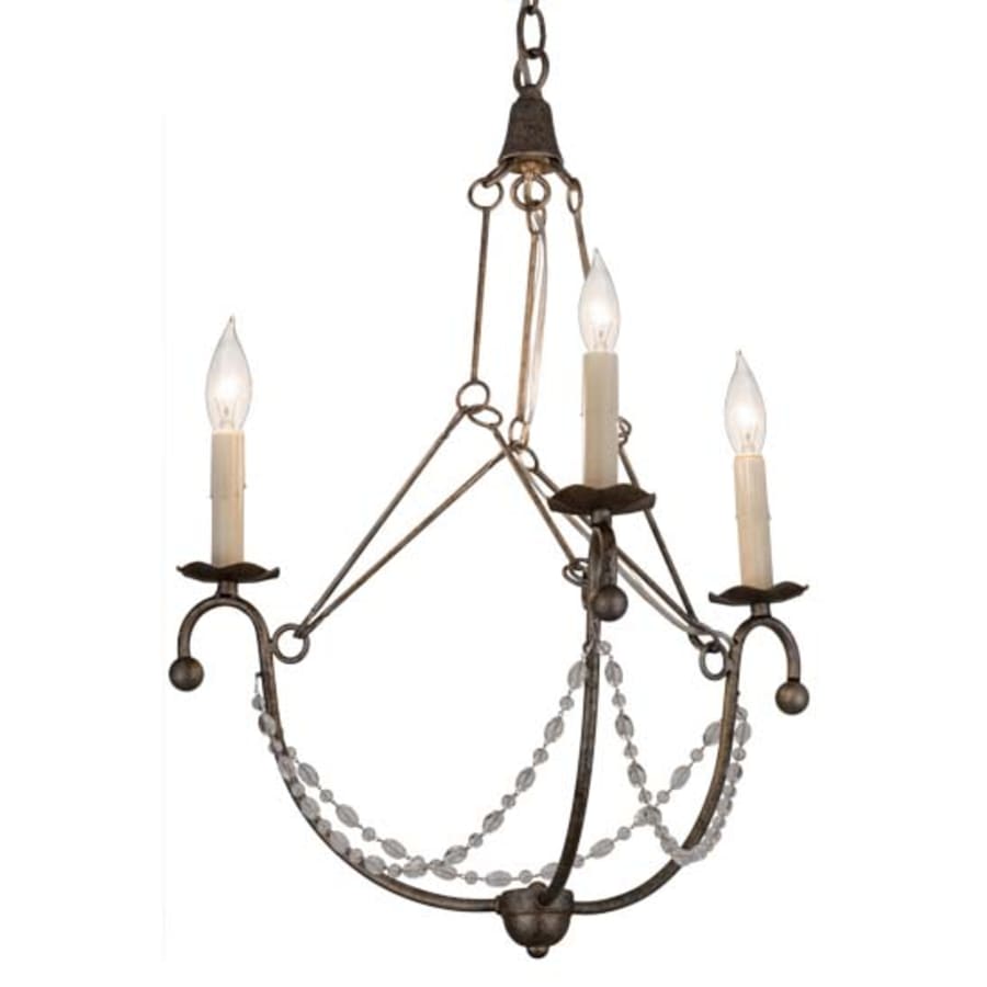 Meyda Tiffany Kaitlynn 3 Light 22" Wide Beaded Candle Style Chandelier